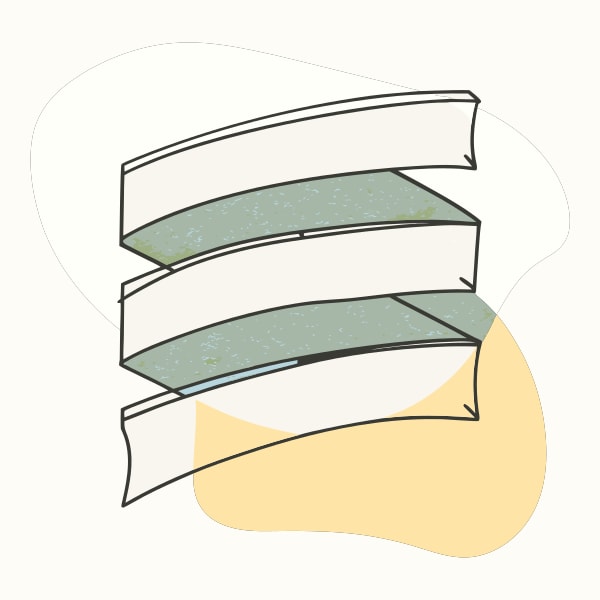3d Architectural Design Of A Building With Multiple Levels And A Curved Roof Presented In A Top Down Perspective — Stock Vector