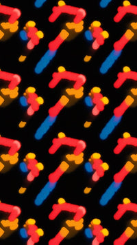 A Digital Graphic A Repeating Pattern Of Red And Blue Blocks Creating An Abstract Design With A Sense Of Depth And Movement — Stock Photo