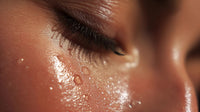 a close up image of a person s face with visible tears falling from their eyes - Stock Video