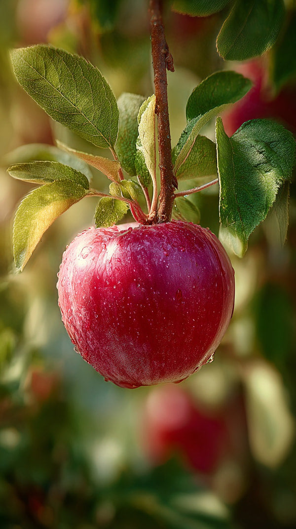 Red Apple Hanging From Tree In Orchard 2 — Stock Photo