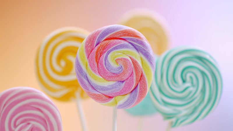 colorful lollipops in a bunch - Stock Video