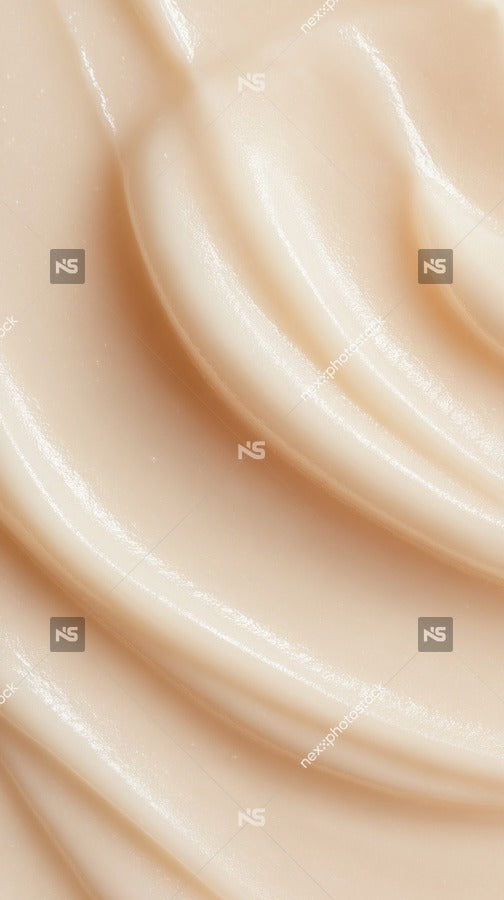 Displays A Close Up View Of A Creamy Substance With Swirling Patterns A Cosmetic Product Such As Foundation Moisturizer — Stock Photo
