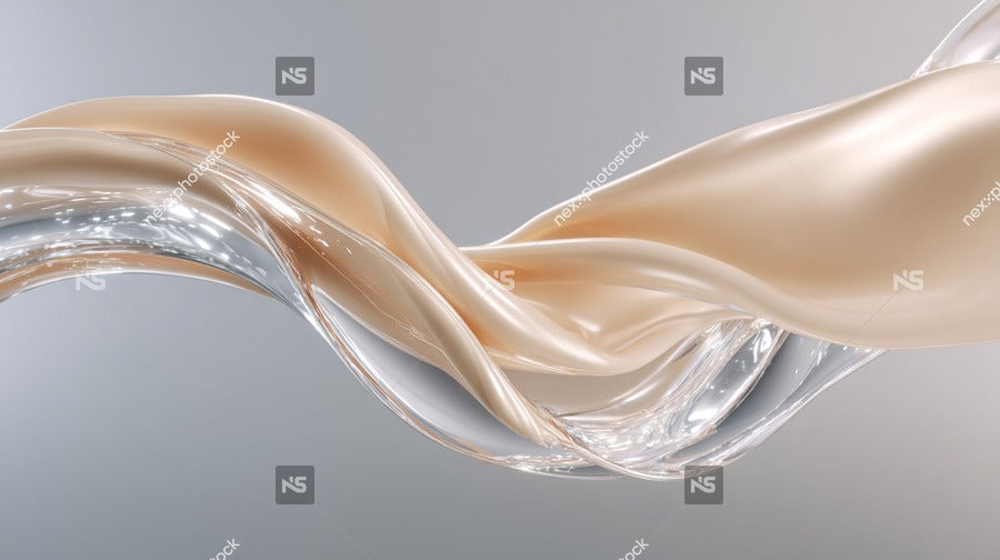 A Stream Of Liquid In Motion Captured In A Close Up Shot Against A White Background — Stock Photo