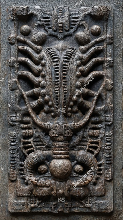 Ancient Carved Stone Panel With Intricate Designs And Patterns Showcasing A Rich History And Craftsmanship — Stock Photo