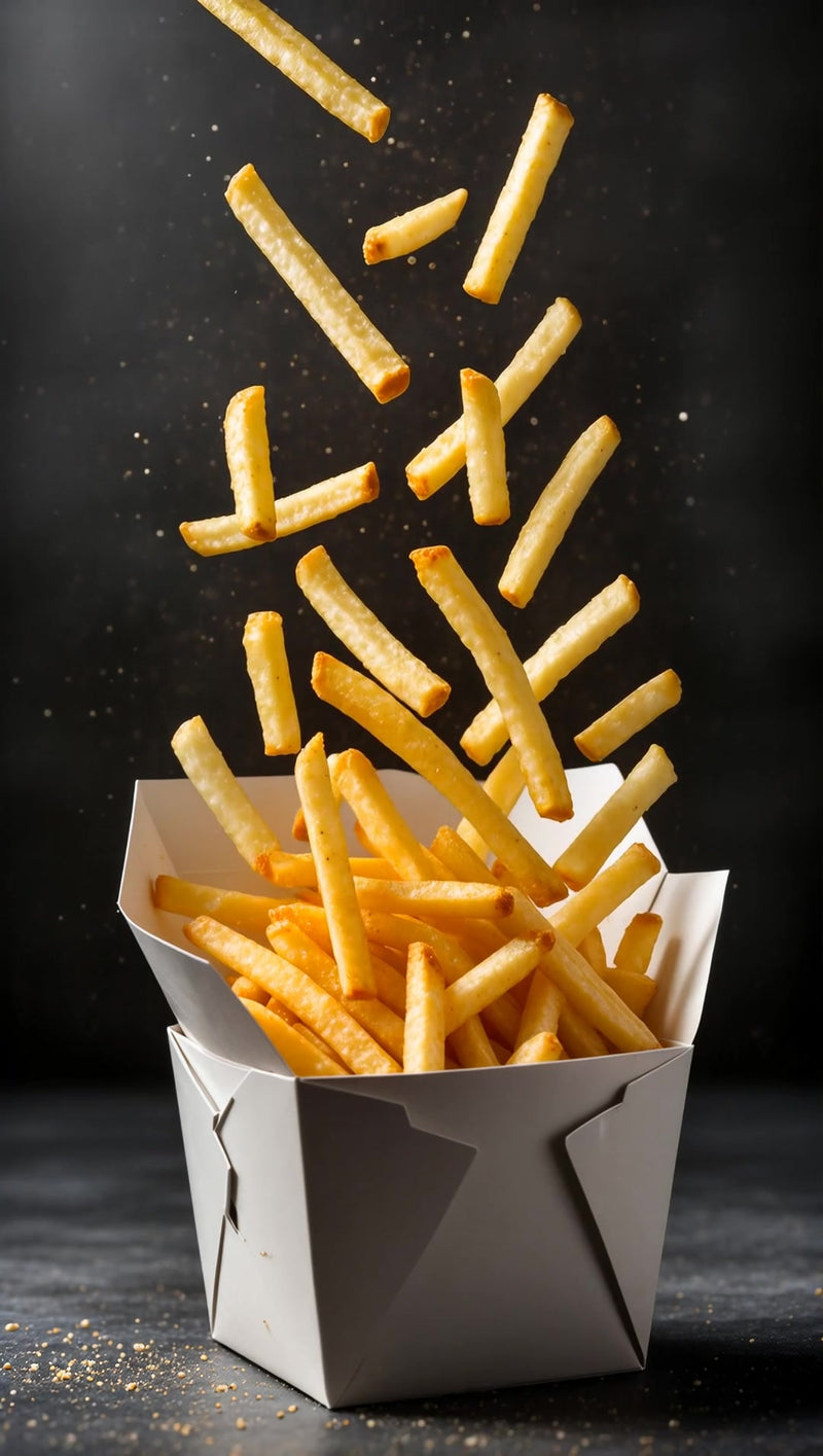french fries in a box - Stock Video
