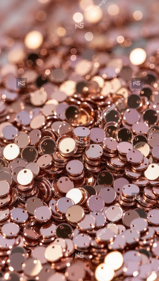 Copper Confetti Beads — Stock Photo