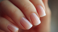 French Manicure With Short Nails — Stock Photo