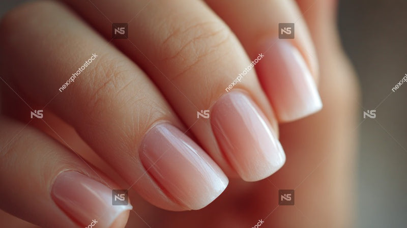 French Manicure With Short Nails — Stock Photo