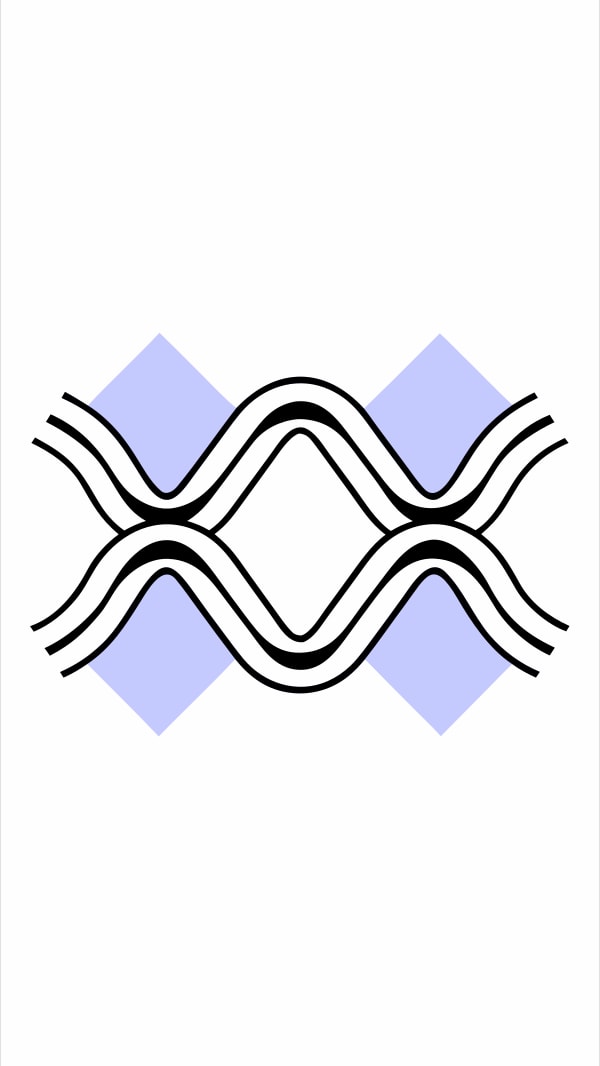 Abstract Pattern Design With A Blue And White Color Scheme A Symmetrical Wave Like Motif — Stock Vector