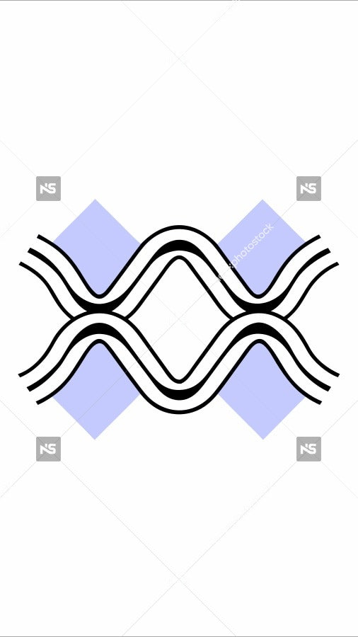 Abstract Pattern Design With A Blue And White Color Scheme A Symmetrical Wave Like Motif — Stock Vector
