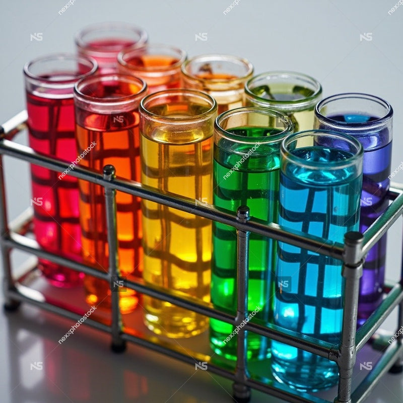 Colorful Liquid In Test Tubes — Stock Photo