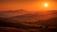 Sunset Over Mountains — Stock Photo