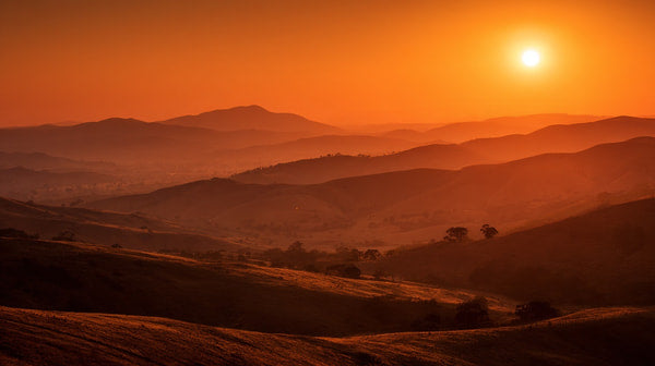 Sunset Over Mountains — Stock Photo