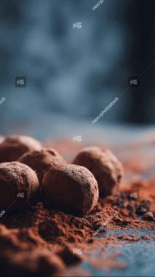 Chocolate Truffles In Cocoa Powder — Stock Photo