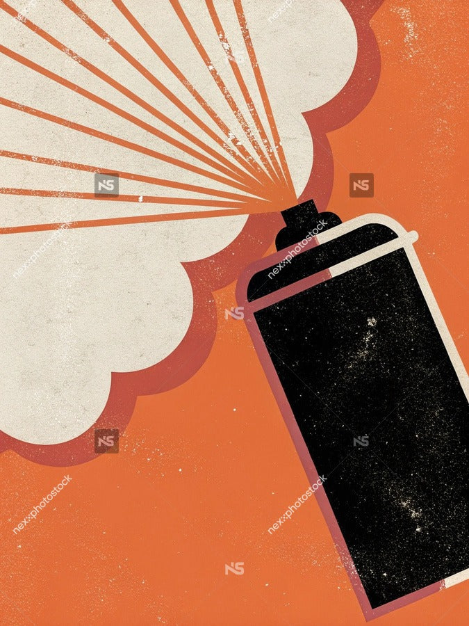 Fire Extinguisher With Smoke In The Background — Stock Illustration