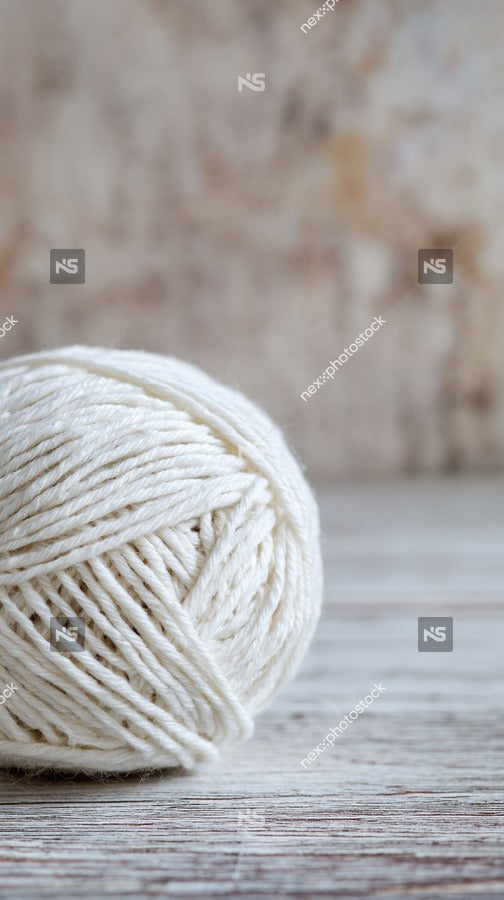 A Soft Yarn Ball On A Table — Stock Photo