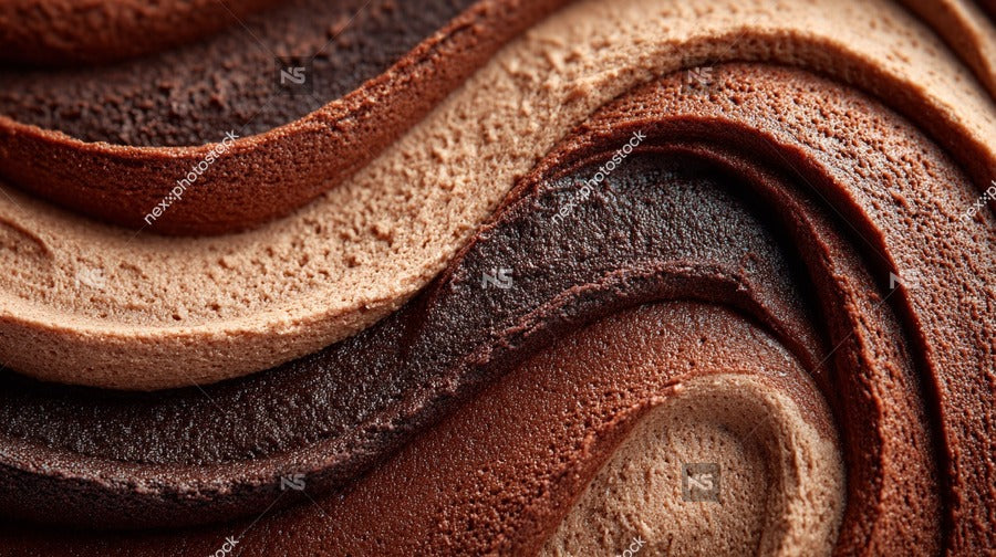 Chocolate Swirl Ice Cream With Layers Of Chocolate And Vanilla Flavors Served In A Cup Cone — Stock Photo