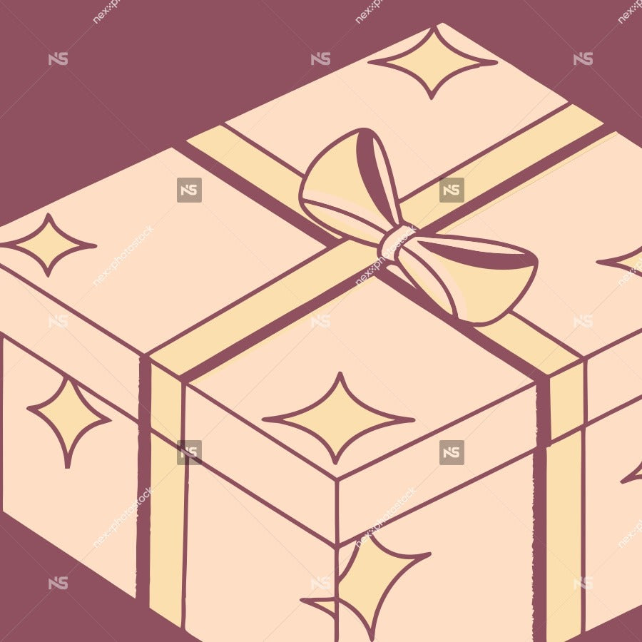 Pink Gift Box With A Bow — Stock Vector