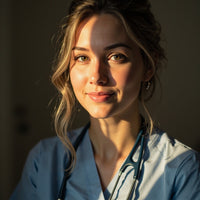 Nurse In Blue Uniform — Stock Photo