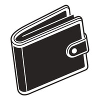 Black Wallet With A Silver Zipper And A Card Slot Isolated On White Background — Stock Vector