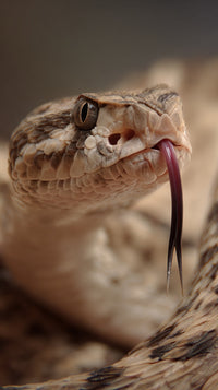 Brown Rattlesnake With Tongue Extended — Stock Photo