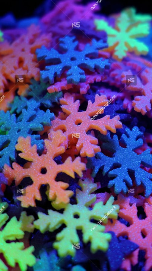 Colorful Snowflake Pattern On Surface — Stock Photo