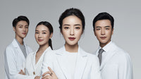A Portrait Of Four Individuals A Group Of Fashion Models Influencers Posing Together For A Promotional Editorial Photograph — Stock Photo