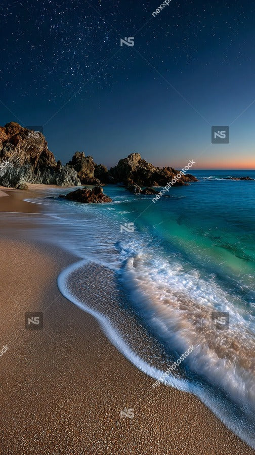 Coastal Nightscape — Stock Photo