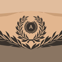 A Black And White Tattoo Design A Laurel Wreath And A Letter A In The Center — Stock Vector