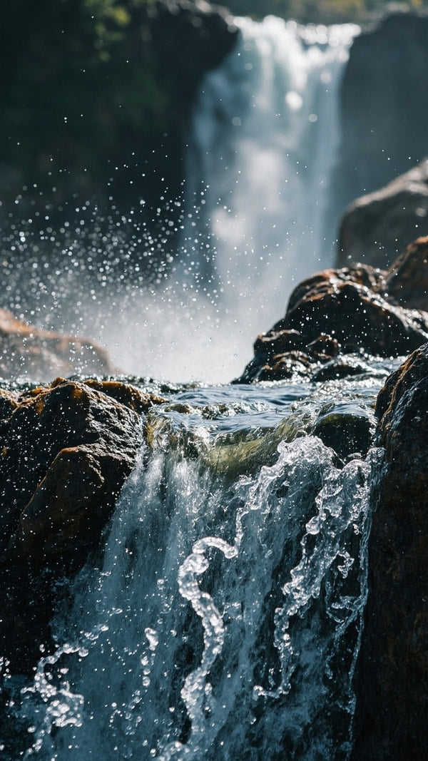 Waterfall Cascading Through A Forested Area — Stock Photo