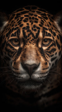 Jaguar Portrait With A Close Up View Of Its Face Showcasing Its Distinctive Spotted Pattern And Intense Gaze — Stock Photo