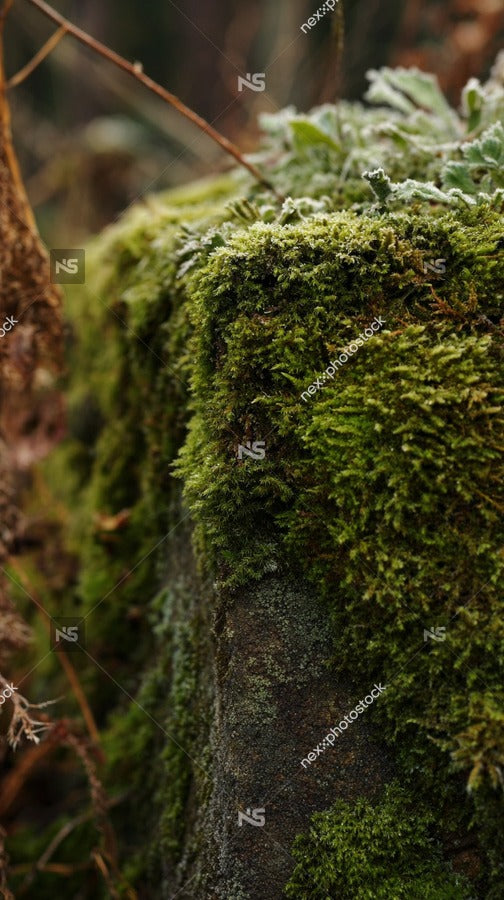 Moss Covered Rock Wall (2) — Stock Photo