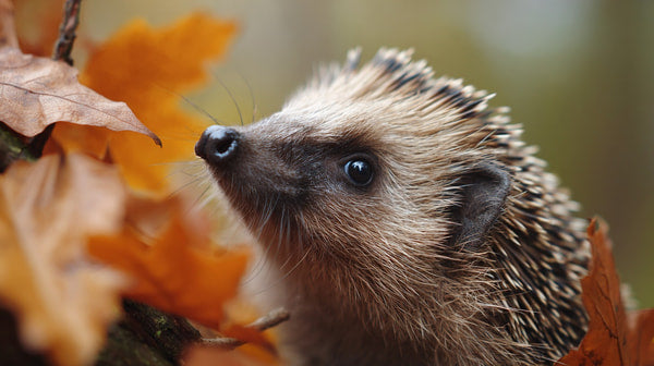 Hedgehog In Autumn Leaves (2) — Stock Photo