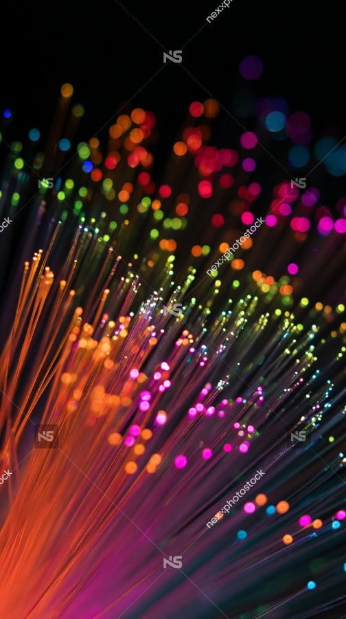 Colorful Fiber Optic Cables — Stock Photo