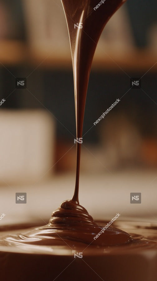 Chocolate Dripping From Spout — Stock Photo