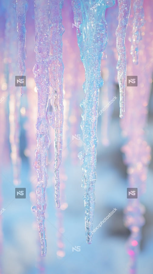 Colorful Icicles Hanging From Ceiling 2 — Stock Photo