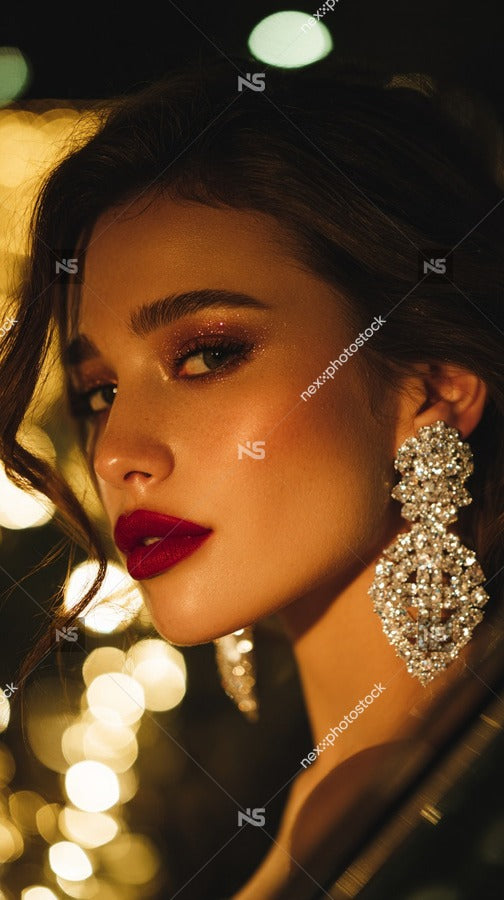 Model Posing For Jewelry Advertisement — Stock Photo