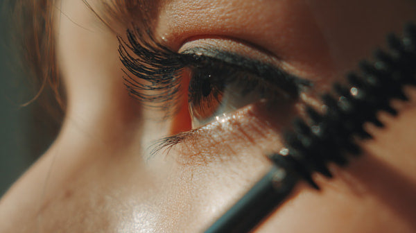 A Close Up Image Of A Person Using A Makeup Brush To Apply Makeup Focusing On Their Hand And The Brush In Action — Stock Photo