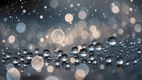 bubbles suspended in mid air against a dark background creating a bokeh effect with light sources - Stock Video