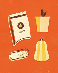 Composting Supplies — Stock Illustration