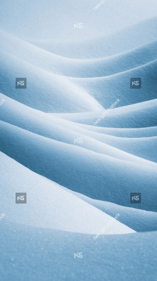 Snow Covered Landscape With Undulating Patterns Of Snow Creating A Sense Of Depth And Texture — Stock Photo