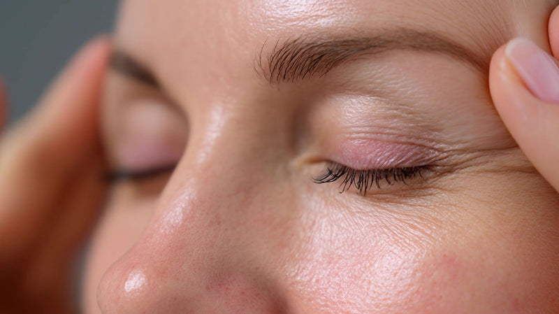portrait of a woman with her eyes closed in a state of relaxation meditation - Stock Video