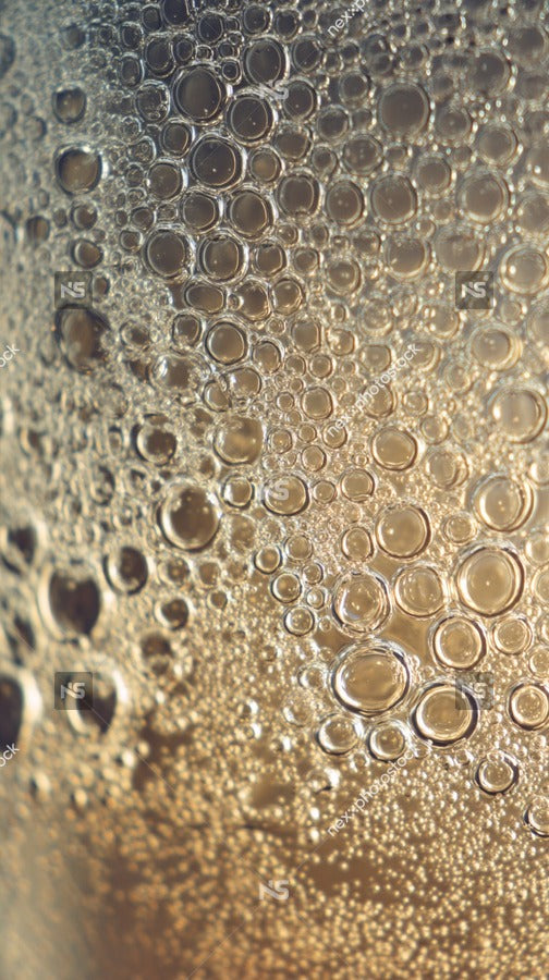 Close Up View Of Bubbles In Beer — Stock Photo