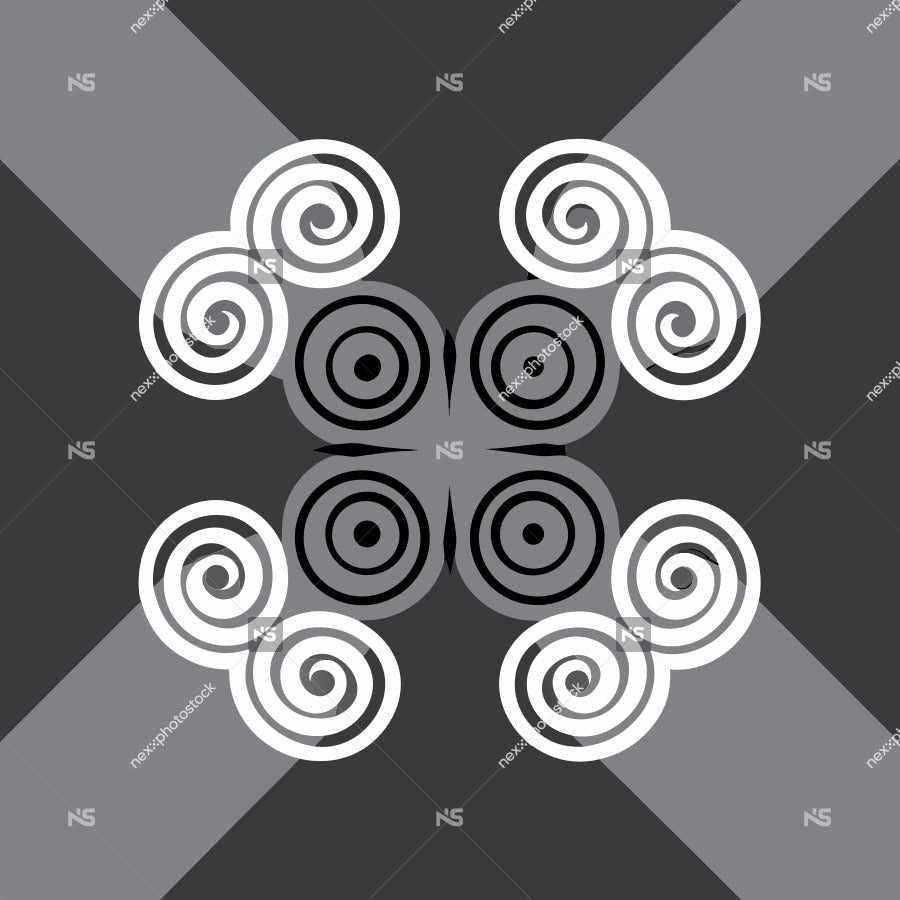 Black And White Swirl Design — Stock Vector
