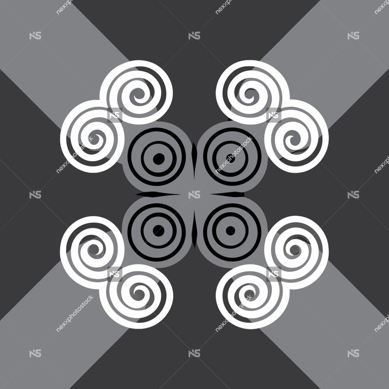 Black And White Swirl Design — Stock Vector
