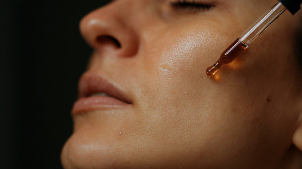 A Close Up Photograph Of A Person S Face With A Focus On Their Skin And Facial Features — Stock Photo