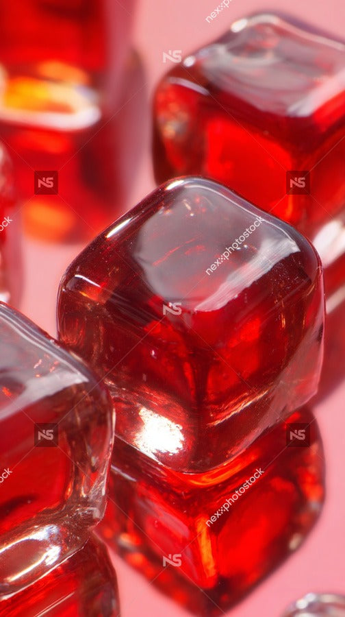 Red Gems On A Table — Stock Photo