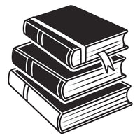A Stack Of Books With A Ribbon Tied Around Them Presented In A Top Down View — Stock Vector