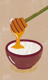 Honey In A Bowl — Stock Illustration
