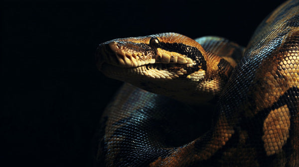 A Close Up Image Of A Snake With An Open Mouth Showcasing Its Scales And Teeth — Stock Photo